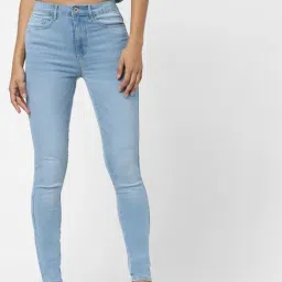 Only Light Blue Blended Skinny Fit Jeans-image-100