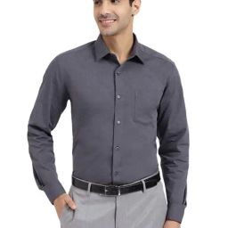 Arrow Grey Cotton Slim Fit Shirt-picture-45
