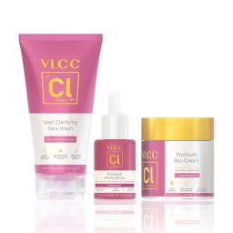 VLCC Clinic Spot Clarifying Face Wash, ProYouth Micro Serum & Bio Cream Combo-12
