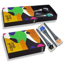 Color Diva Set Of 3 Jewel Waterproof Shimmer Liquid Eyeliner-6 mlEach - Black-Blue-Copper-10