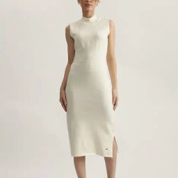 Elle Cream Body Fit Dresses-image-2