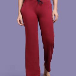 Kryptic Maroon Cotton Relaxed Fit Printed Lounge Pants-picture-21