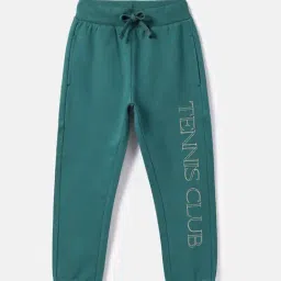 United Colors Of Benetton Boys Green Cotton Regular Fit Embroidered Trackpants-picture-44