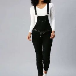 SHOWOFF Black Cotton Dungree-image-31