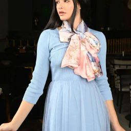 Odette Blue Printed Scarf-picture-18