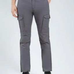 Monte Carlo Grey Slim Fit Cargos-image-76