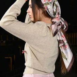 Odette Beige Printed Scarf-picture-39