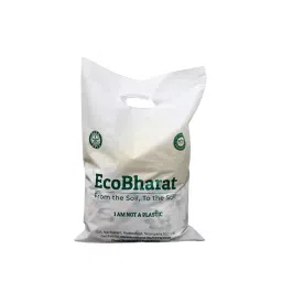 EcoBharat 40.6x61 cm 5 Kg Capacity Biodegradable & Compostable D-Cut Carry Bag, CB7 (Pack of 40 Pcs)-image-65