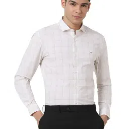 Peter England White Slim fit Checks Shirt-picture-36