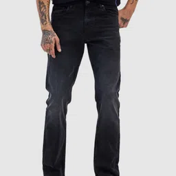 Snitch Men Black Plain Regular Fit Jeans-image-73