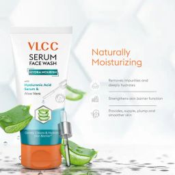 VLCC Hydra Nourish Aloe Vera Serum Face Wash - 100 ml image 5