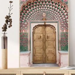 Indian Classic Art Multicolor Canvas Abstract Wall Art-26