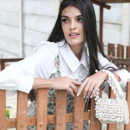 Odette Pink Embellished Clutch-image-90