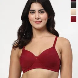 LILY dapyklisWomen Pack Of 4 Full Coverage Lightly Padded Bra-picture-22