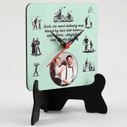 FNP Multicolor MDF Personalised Fathers Day Table Clock image 3