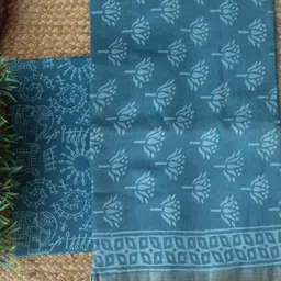 Weaves of Tradition Bagru Printed Maheshwari Cotton Silk Unstitched Dress Material-picture-25
