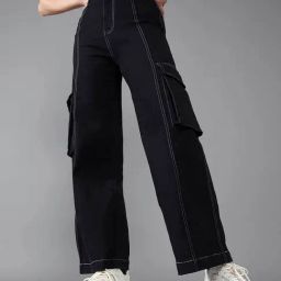 DOLCE CRUDO Black Striped Jeans-image-75