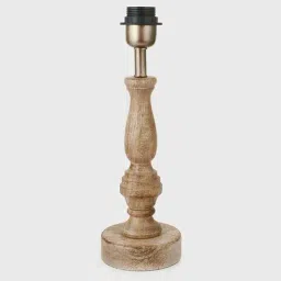 Fabindia Home Tvashti Natural Wood Table Lamp image 4