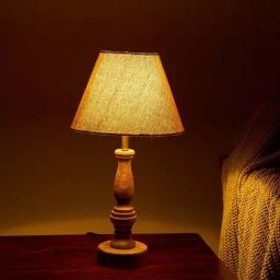Fabindia Home Tvashti Natural Wood Table Lamp-29