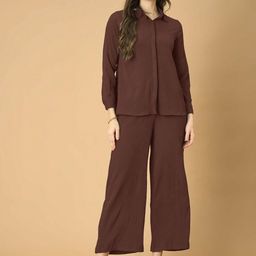 all about you Shirt Collar Shirt With Trousers Co-Ords-image-27