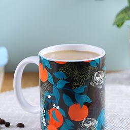 PENTADECO White & Blue Printed Ceramic Glossy Mugs Set of Cups and Mugs-52