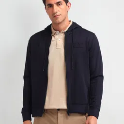 Arrow New York Men Printed Hooded Sweatshirt-picture-2