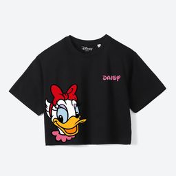 YK Disney Girls Graphic Printed Round Neck Cotton Boxy T-shirt-picture-42