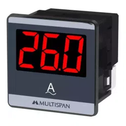 Multispan Digital Ampere Meter 45x45 mm Panel Cutout 230 V AC, AV41A-B106-39