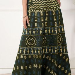Style Shoes Cotton Mid-Rise Wrap-Around Maxi Skirt-image-99