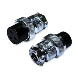 SETMI INDIA GX25 Aviation Connector 25 mm 3-Pin Circular IP67 Waterproof with Soldered Wire & Threaded Lock image 3
