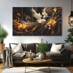 The Castle Decor Black & Pink 5 Pieces Wooden Wall Art-picture-9
