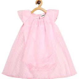 HERE&NOW Girls Self Design Knee Length A-Line Dress-20