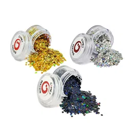 Comet Busters Set Of 3 Chunky Glitter Shimmer Eye Shadow - 5 g Each - GLT050-34