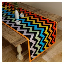 SEJ by Nisha Gupta Geometric Black Table Runner - Multicolour-image-62