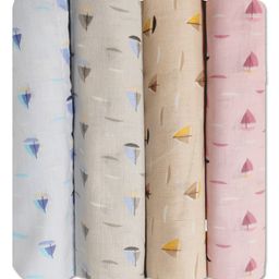 Trance Home Linen Super Soft Cotton Malmal Swaddle Cloth Pack of 4 - Tan-image-21