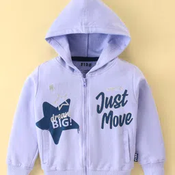 Fido Looper Full Sleeves Sweatjacket Text Printed - Purple-picture-34