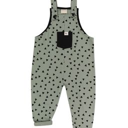 Turtledove London Cotton Knit Sleeveless Dungaree with Triangle Print - Green-image-19