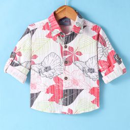 Dapper Dudes Full Sleeves Floral Printed Shirt - Multi Colour-picture-24