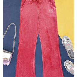 Pantaloons Junior Cotton Beads Embellished Snow Flake Designed Track Pants - Pink-image-25