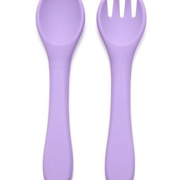 Kids Station Easy to Carry Silicone Baby Feeding Set - Bowl - Spoon - Make Mealtime Fun and Easy - Tableware Meal Utensils for Kids with Suction - Baby Feeding Product Spork Set of 2 - Purple-20
