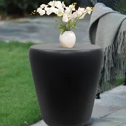 Metalsmith Black Round Bedside Table-22