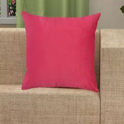 Yellow Weaves Pink Velvet Square Cushion Covers-31