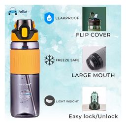 FunBlast Tritan Water Bottle with Straw and Sipper  1100 ML Random Color image 5