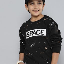 HERE&NOW Boys Black Printed Sweatshirt-image-58