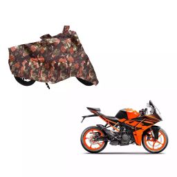 Auto Pearl Waterproof Two Wheeler Cover For KTM RC 200 (Green & Multi Color)-image-93
