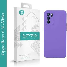 Sprig Liquid Silicone Back Cover for Oppo Reno 6 5G (Purple)-image-95