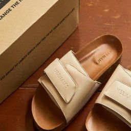 Neemans Men's Cork Beige Slides-83