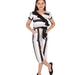 Cutecumber Kids White Striped Jumpsuits-image-68