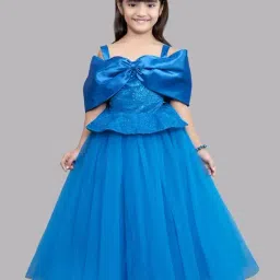 Pink Chick Kids Blue Sequence Gown-image-39