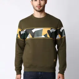 Pepe Jeans Olive Full Sleeves Round Neck Sweatshirt-picture-22